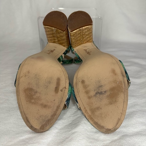 Sam Edelman Tropical Print Yaro Palm Leaf Block Heels 6.5 - Picture 6 of 7